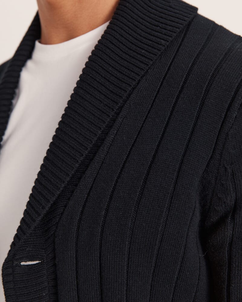 Vincent Shawl Cardigan in BLACK