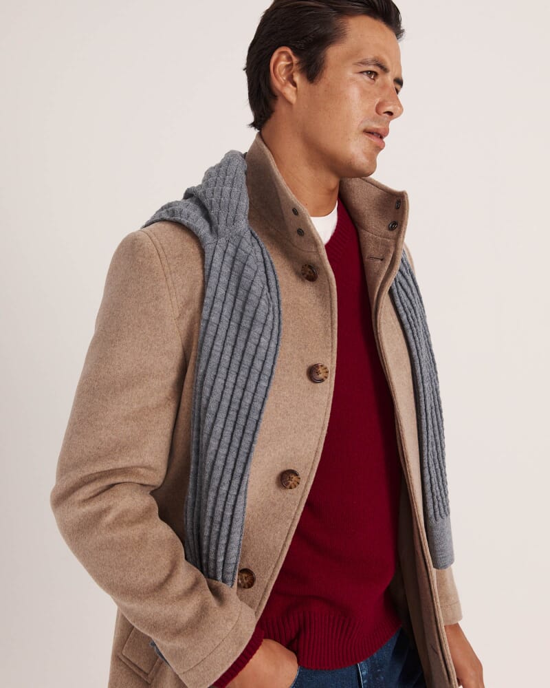 Solo Wool V Neck Knit in DEEP RED