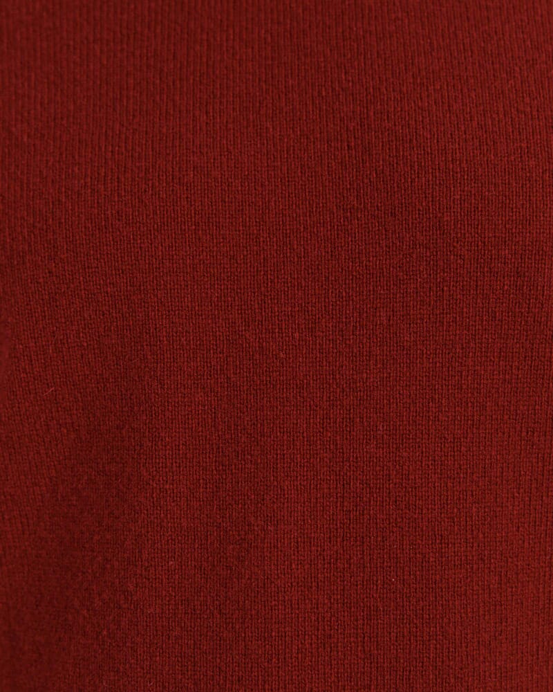 Solo Wool V Neck Knit in DEEP RED