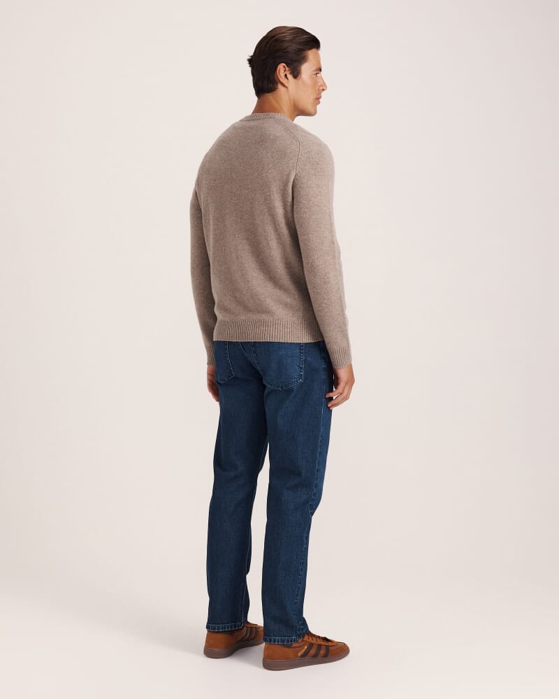 Solo Wool V Neck Knit in MUSHROOM