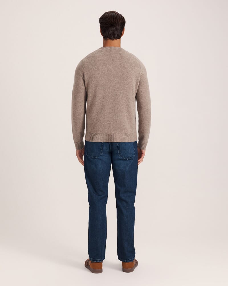 Solo Wool V Neck Knit in MUSHROOM