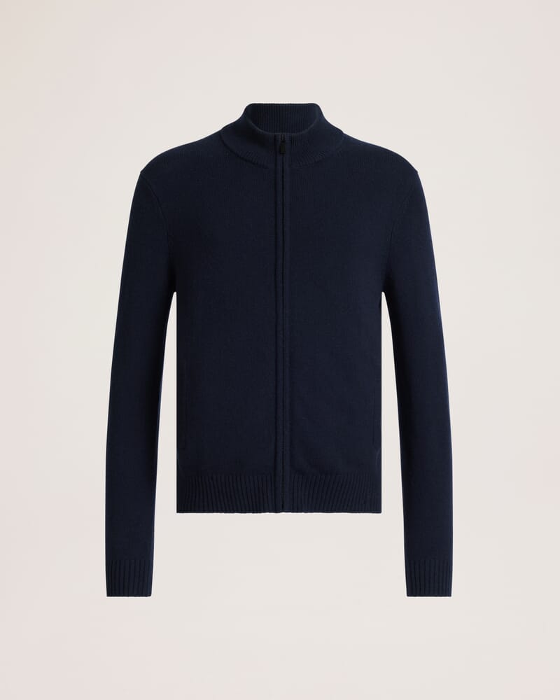 Solo Zip Through Knit in NAVY