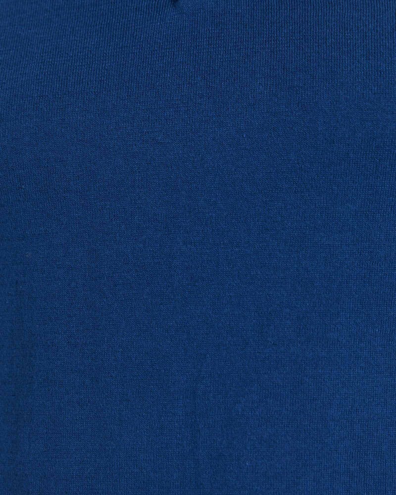 Marone Cotton Knit Polo in DEEP BLUE