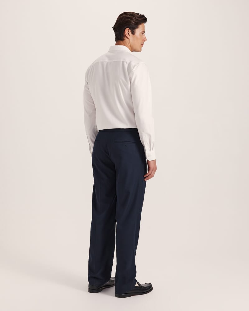 Henry Wide Pleat Pant in INK