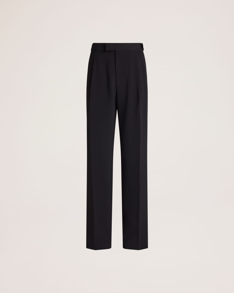 Bruno Wide Pleat Pant in BLACK