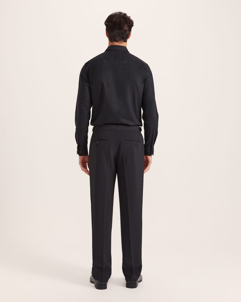 Bruno Wide Pleat Pant in BLACK