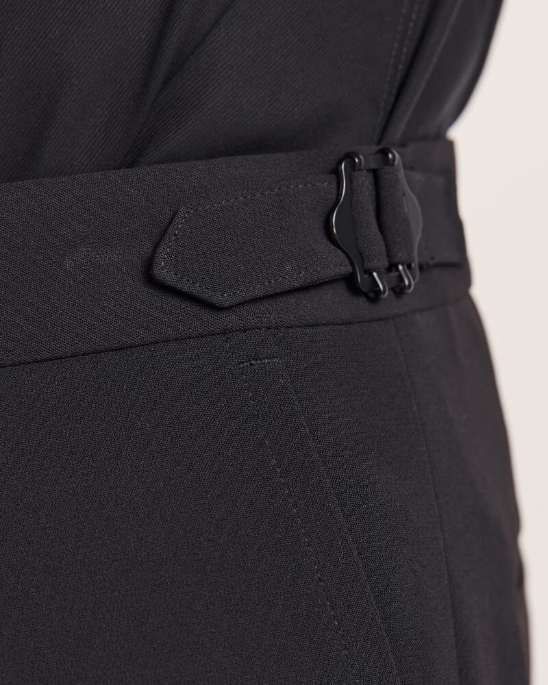 Bruno Wide Pleat Pant in BLACK