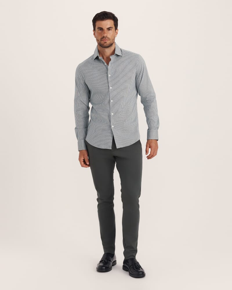 Judd Slim Dress Chino Pant in KELP