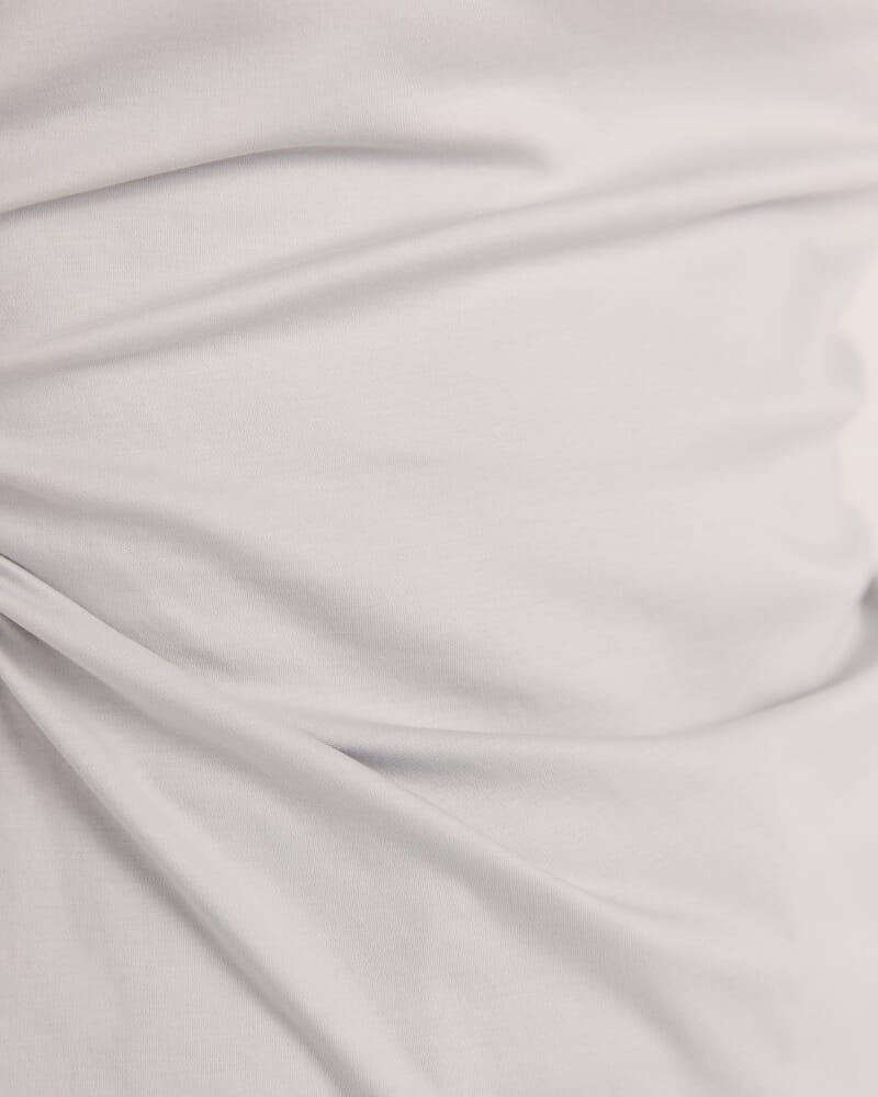 Dana Cotton Drape Detail Top in BLUE MIST