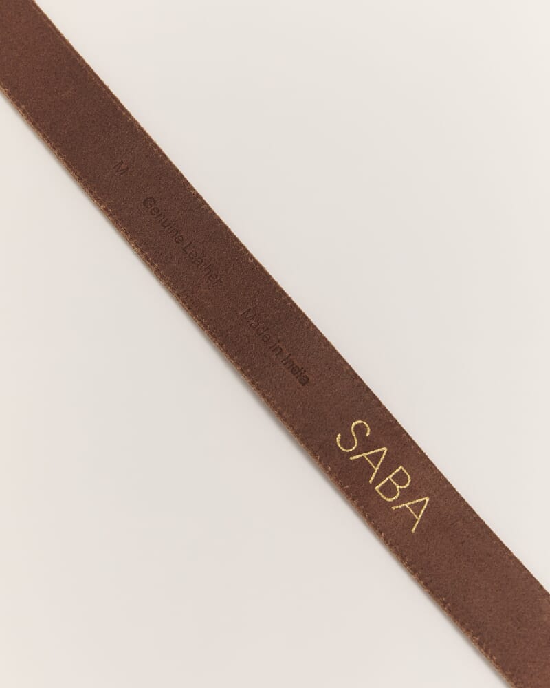 Amber Classic Leather Belt in TAN
