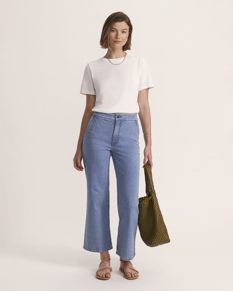 Ivy Large Woven Bag in OLIVE