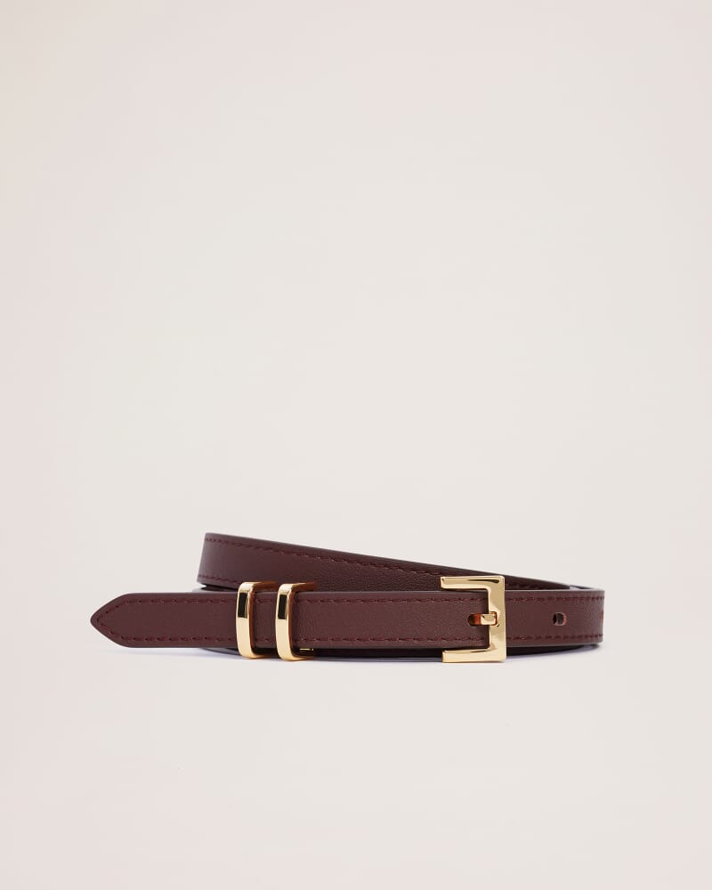 Mila Thin Leather Belt in SHIRAZ
