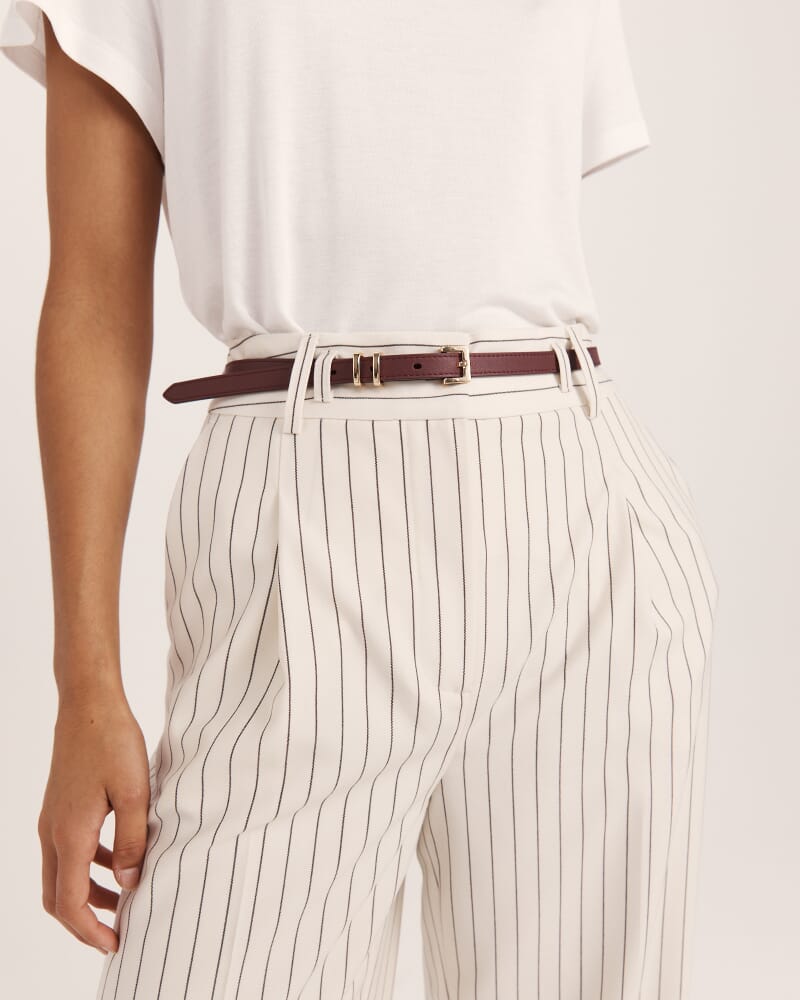 Mila Thin Leather Belt in SHIRAZ