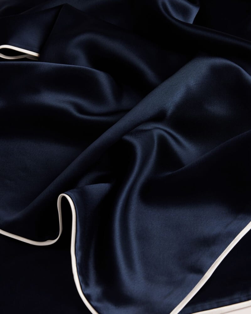 Sallee Contrast Edge Scarf in MIDNIGHT