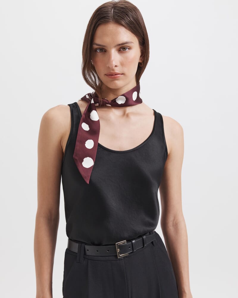 Dolcetto Print Twilly in PLUM MULTI