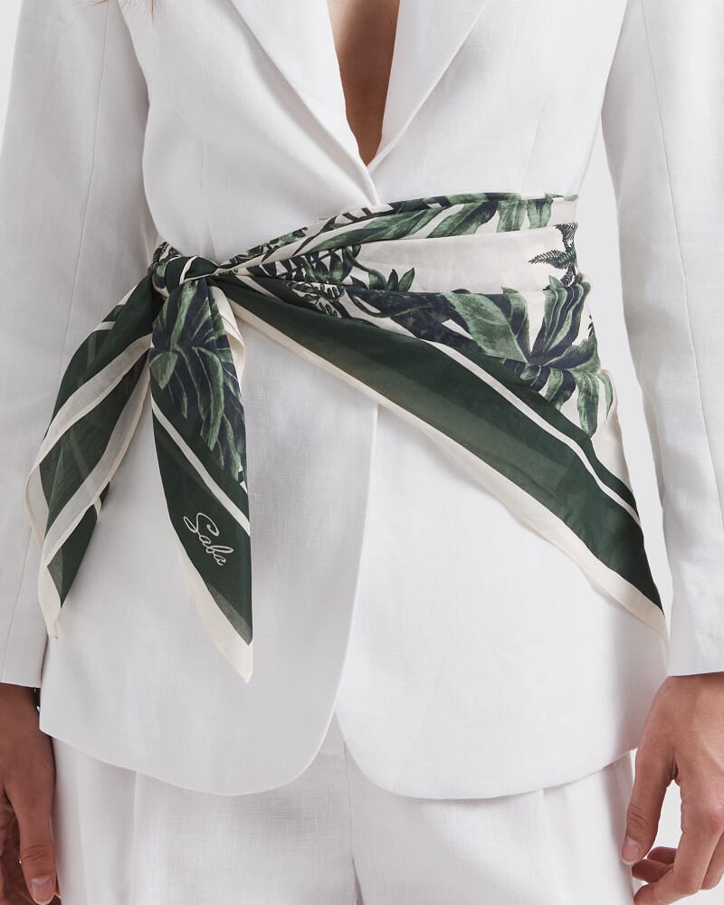 Brielle Silk Scarf in IVORY/MULTI