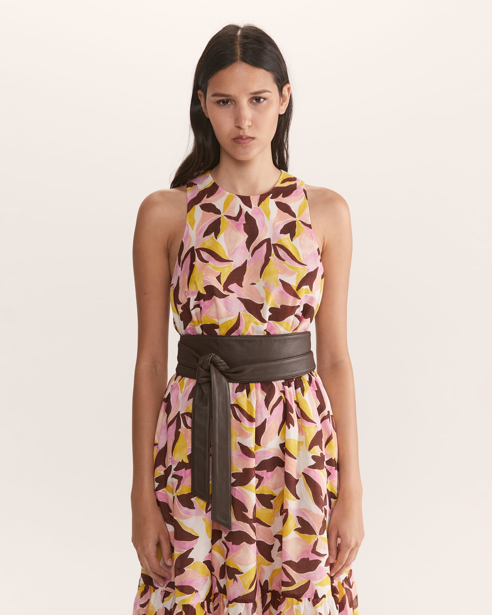 Ayla Leather Tie Belt