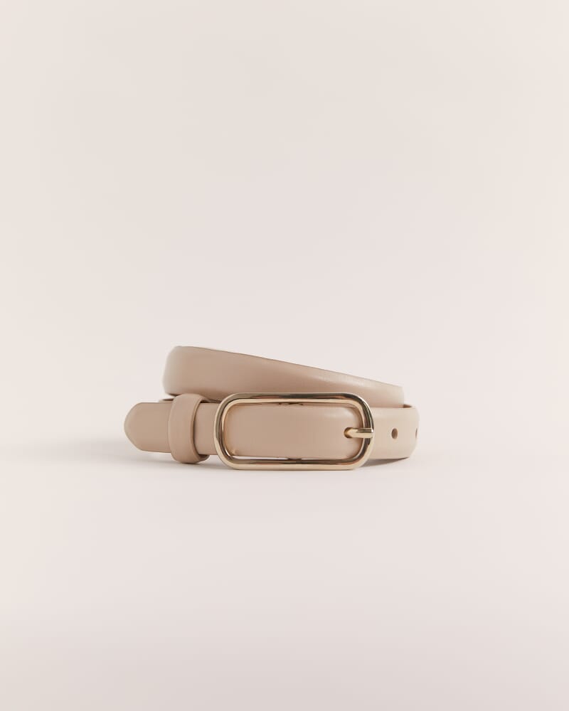 Essential Leather Belt in BEIGE