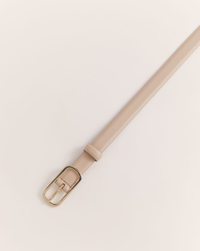 Essential Leather Belt in BEIGE