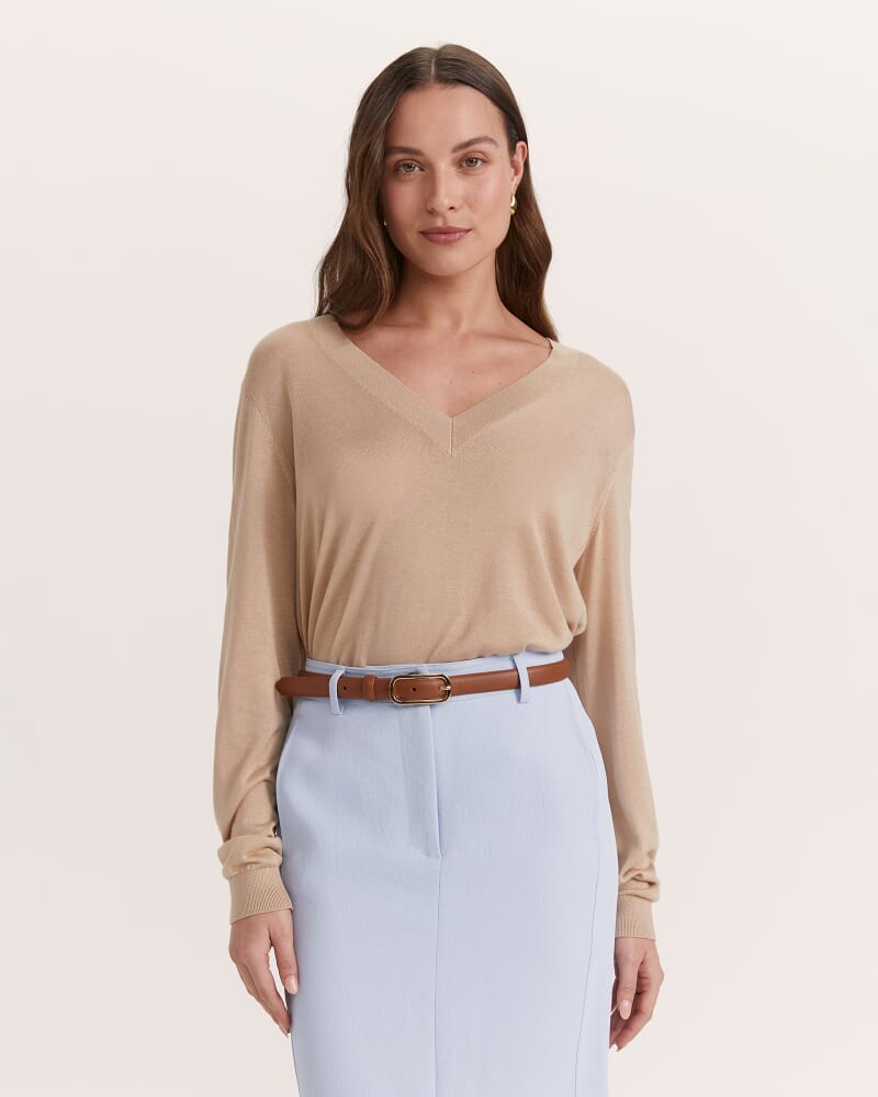 Essential Leather Belt in TAN