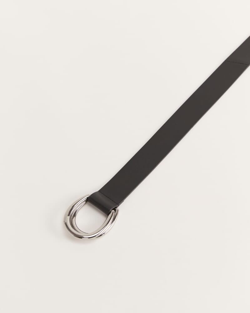 Leather Wrap Belt in BLACK