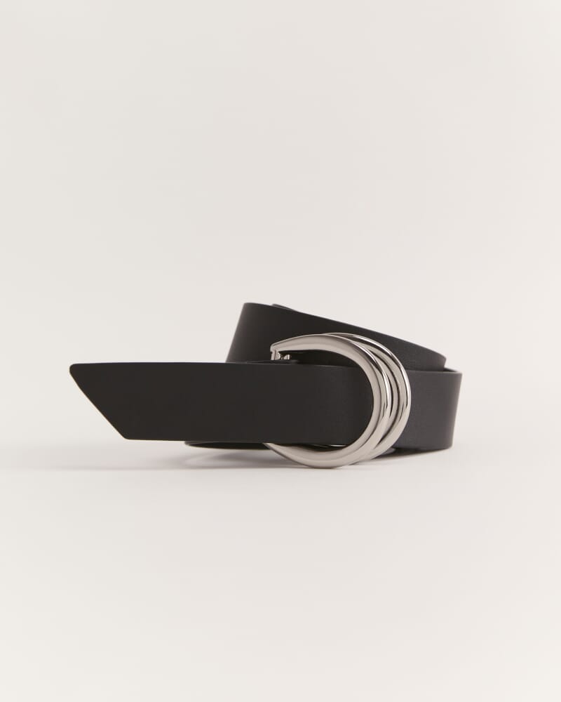 Leather Wrap Belt in BLACK