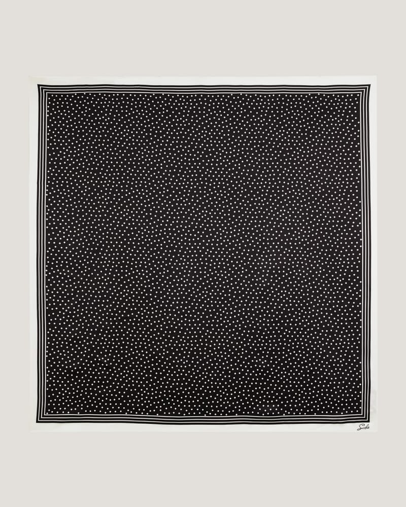 Presley Silk Scarf in BLACK/WHITE