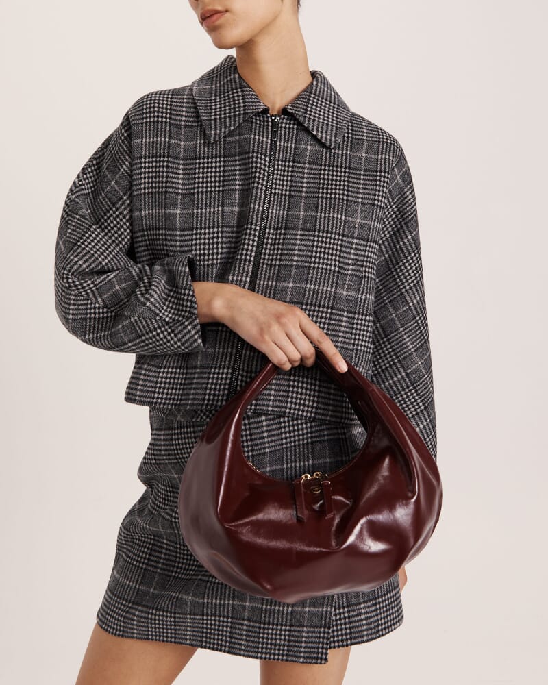 Scarlett Patent Bag in BERRY