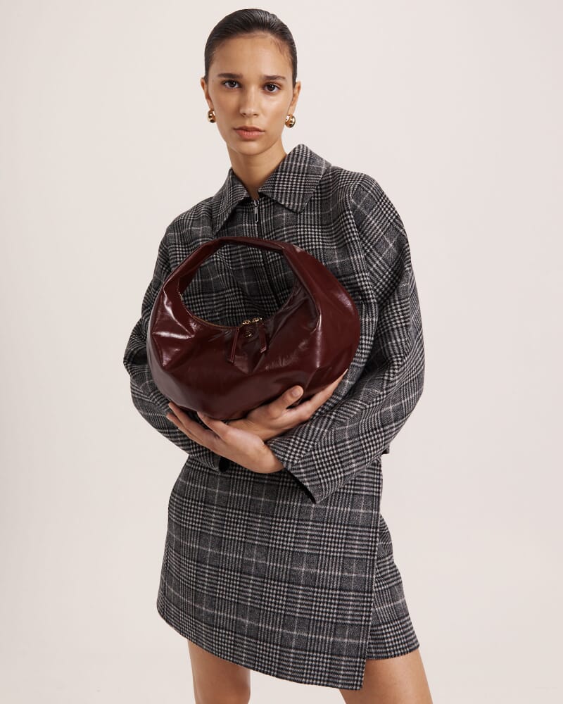 Scarlett Patent Bag in BERRY