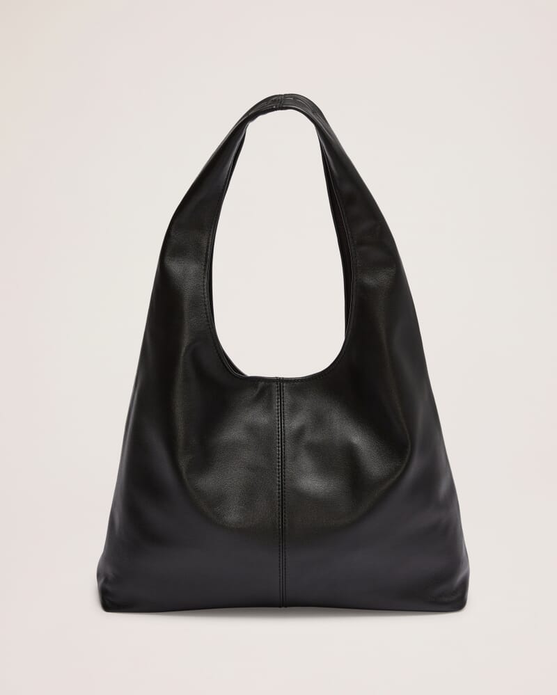 Hallie Leather Bag in BLACK