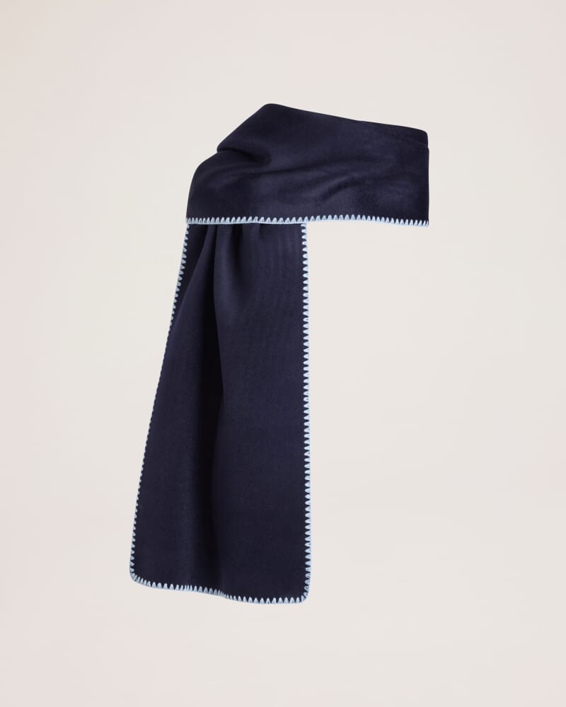 Kayla Contrast Stitch Scarf in MIDNIGHT