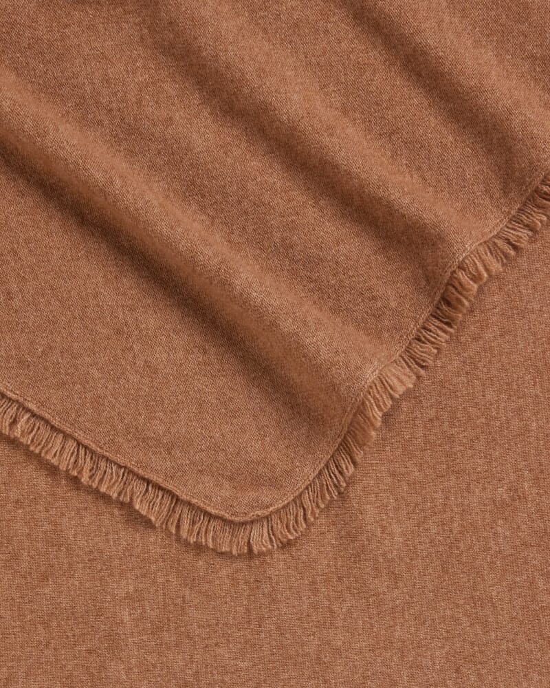 Vara Wool Cashmere Scarf in CAMEL MELANGE