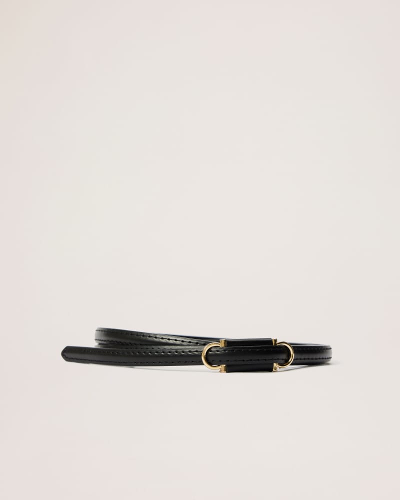 Elena Leather Belt in BLACK