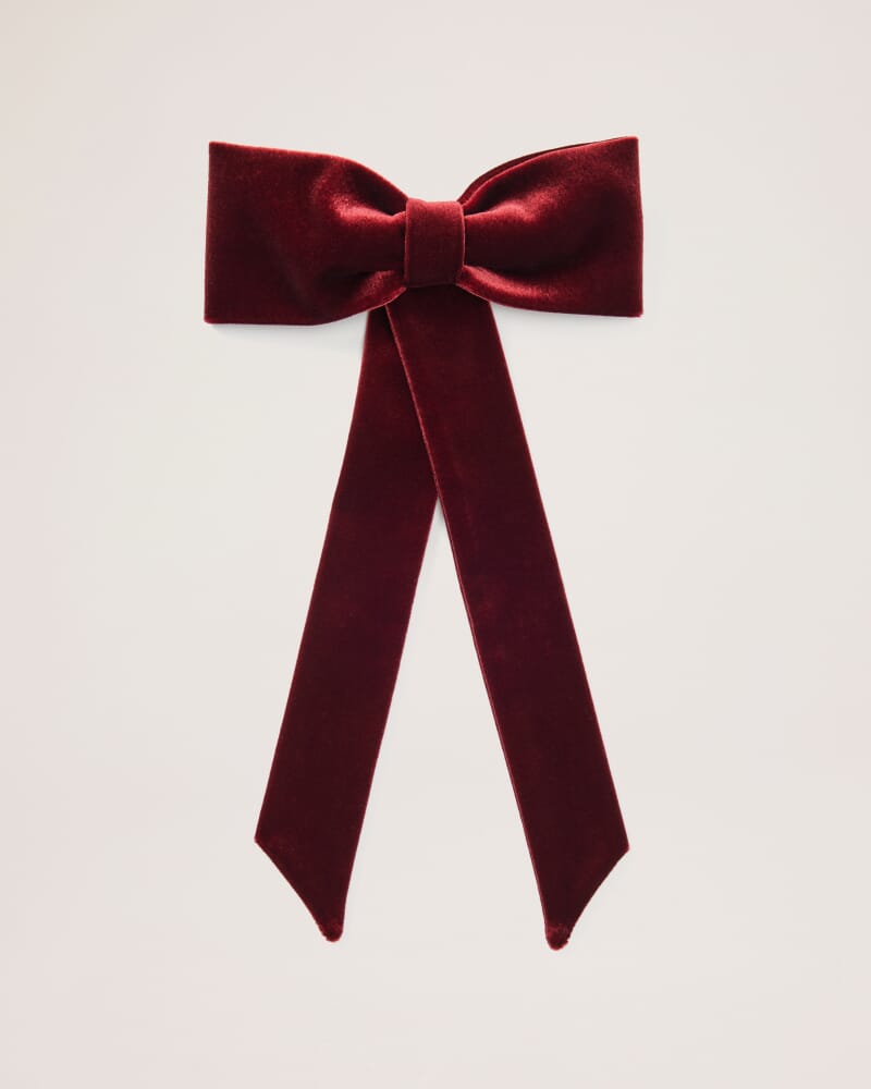 Lea Velvet Bow in GARNET