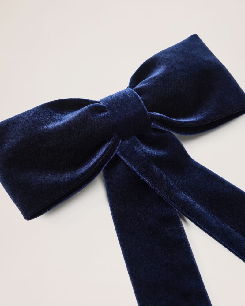 Lea Velvet Bow in ROYAL BLUE
