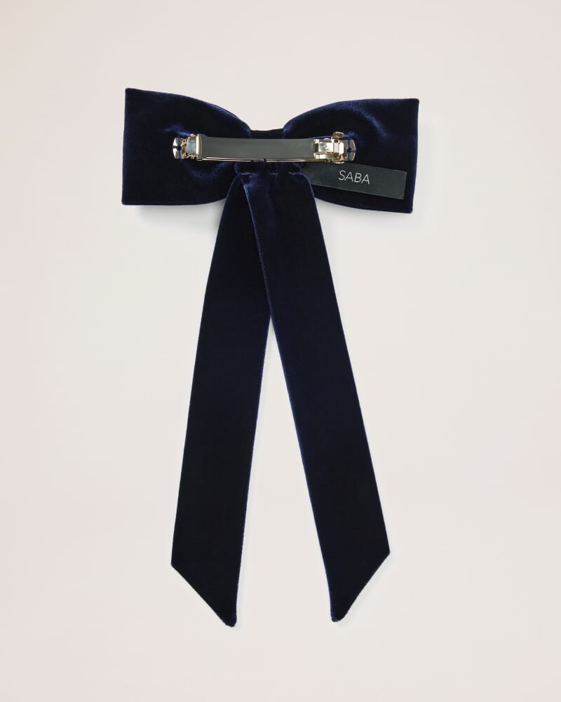 Lea Velvet Bow in ROYAL BLUE