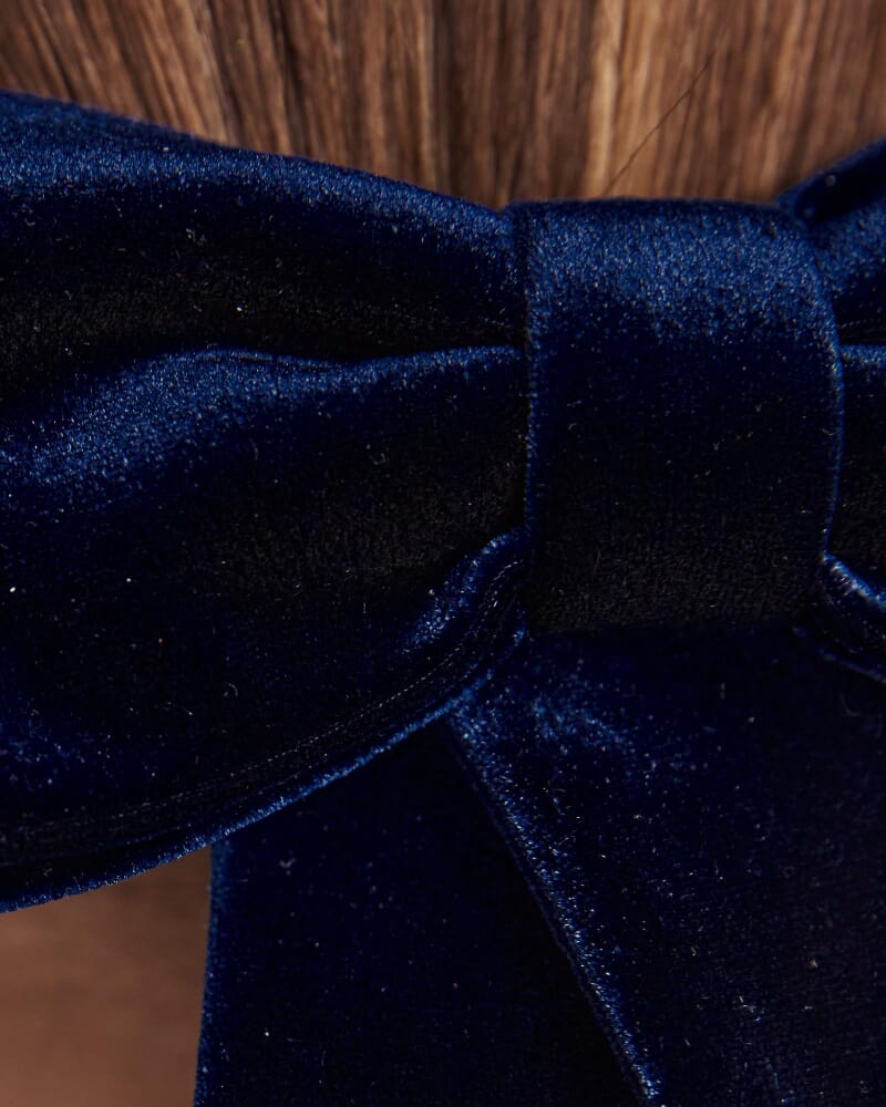 Lea Velvet Bow in ROYAL BLUE