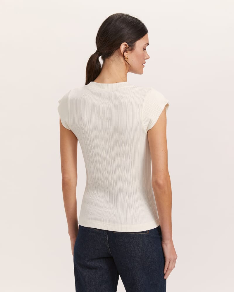 Sabine Cap Sleeve Tee in VANILLA