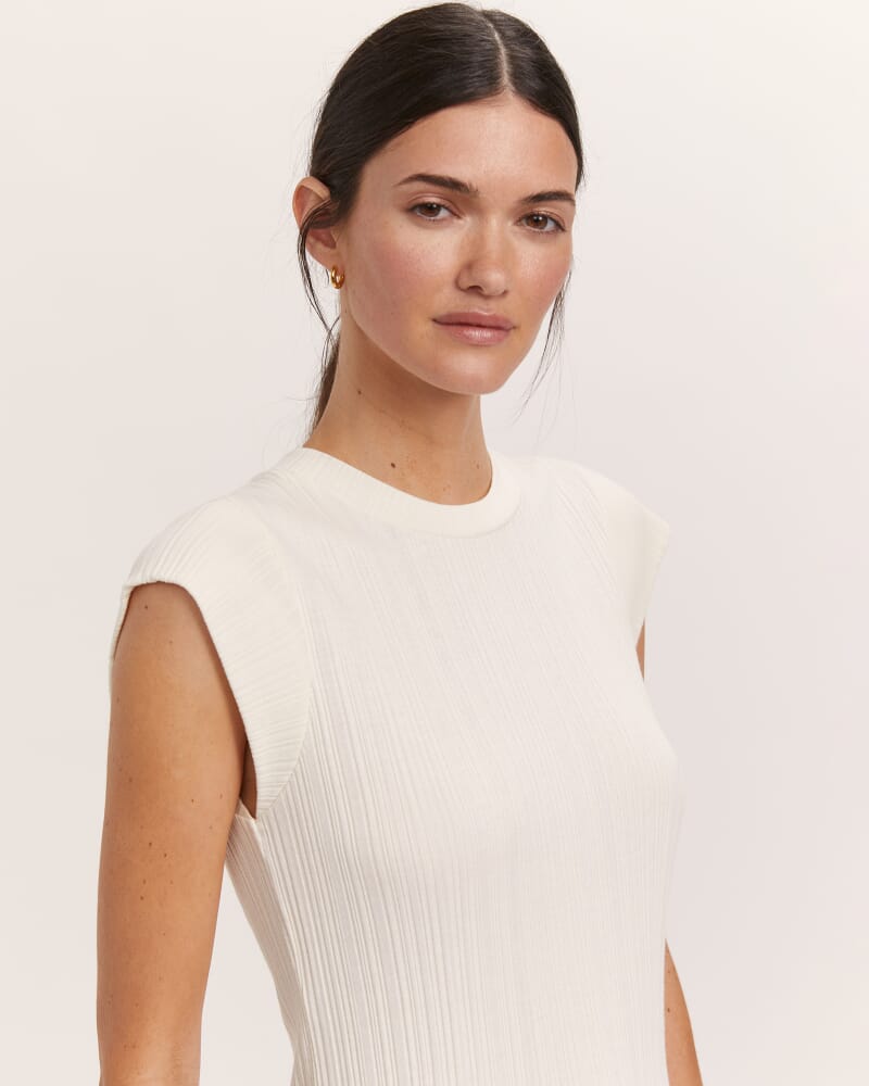 Sabine Cap Sleeve Tee in VANILLA