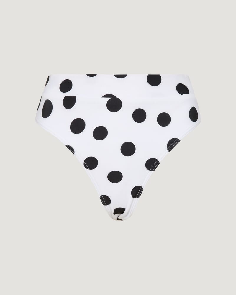 Elsa Bikini Mid Pant in IVORY/BLACK