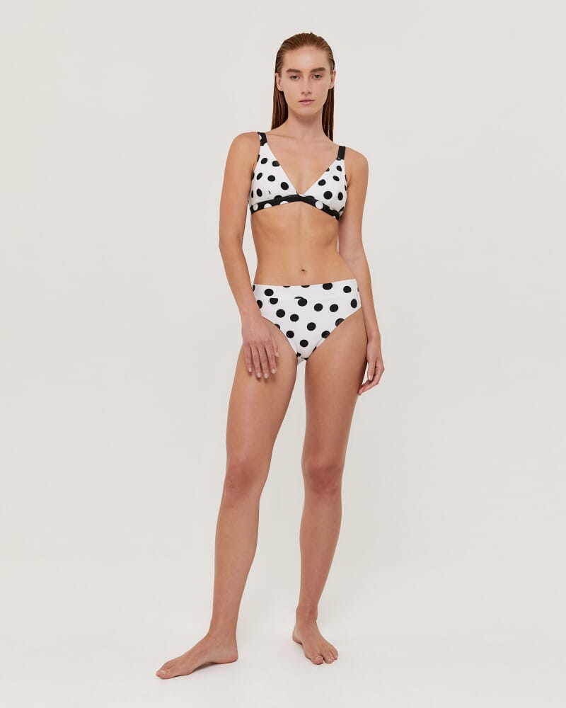 Elsa Bikini Mid Pant in IVORY/BLACK