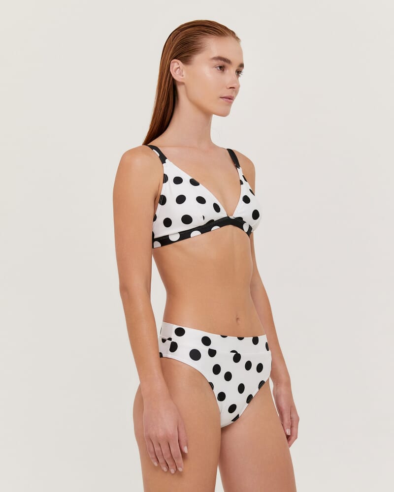 Elsa Bikini Mid Pant in IVORY/BLACK
