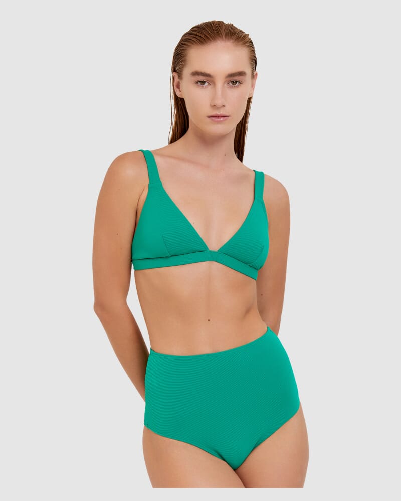 Koa Bikini Triangle Bra in EMERALD