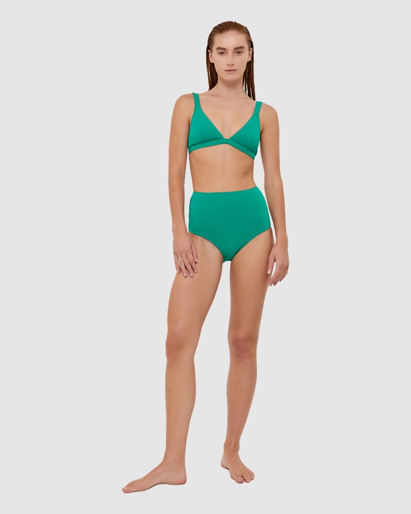 Koa Bikini Triangle Bra in EMERALD
