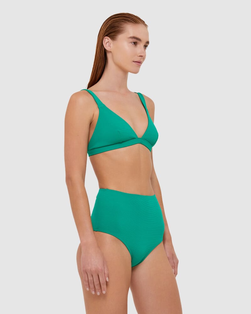 Koa Bikini Triangle Bra in EMERALD