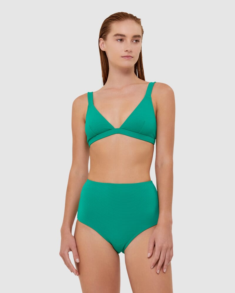 Koa Bikini Triangle Bra in EMERALD