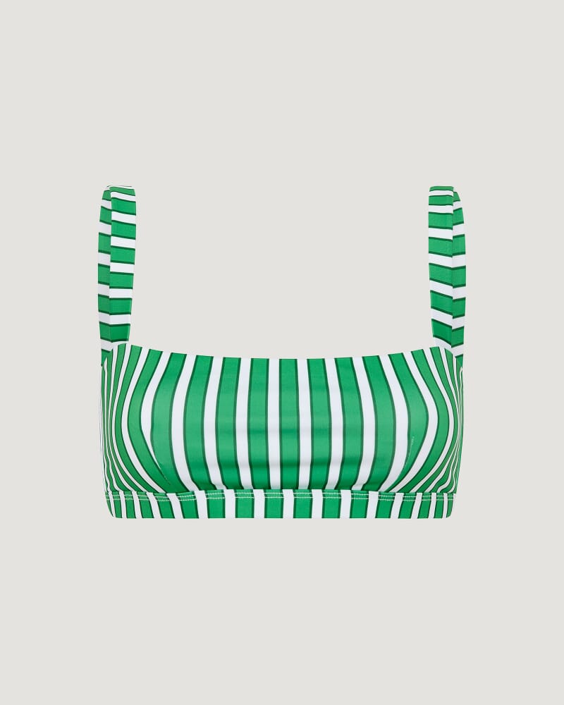 Tilda Bikini Balconette Bra in EMERALD/WHITE