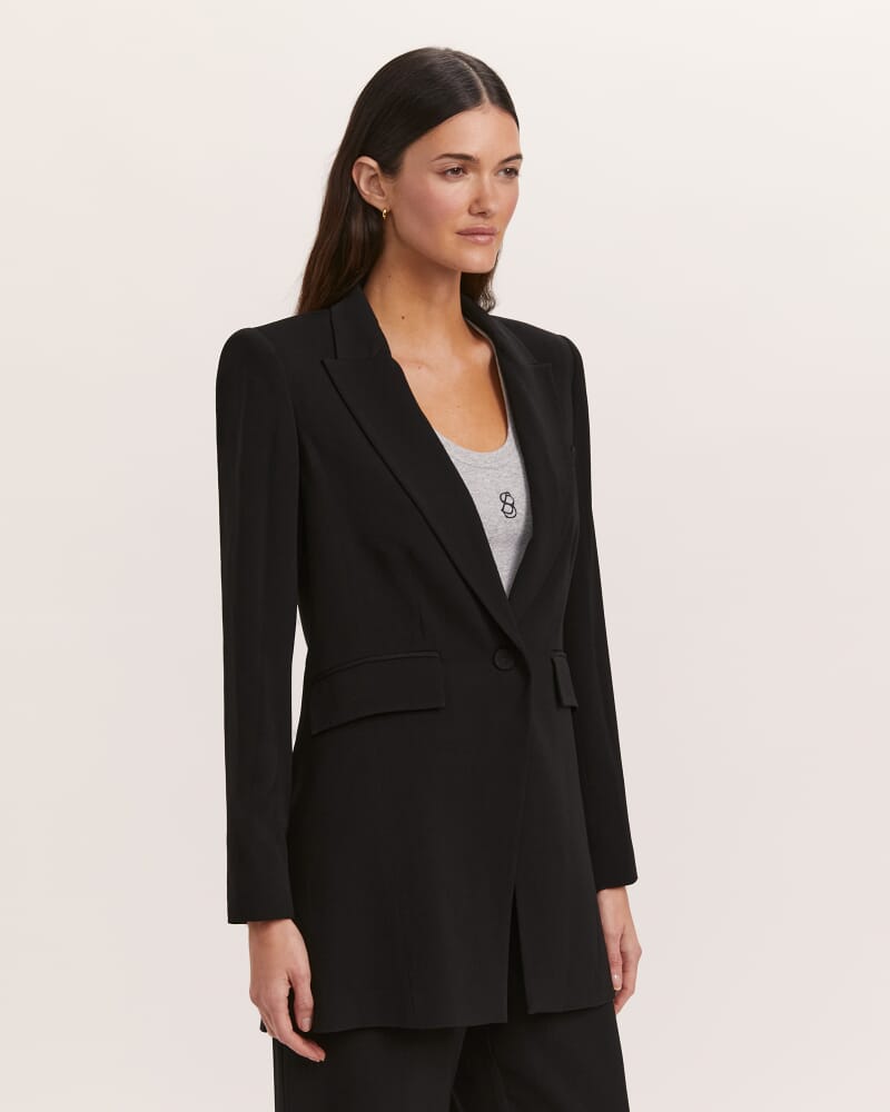 Isabella Longline Blazer in BLACK