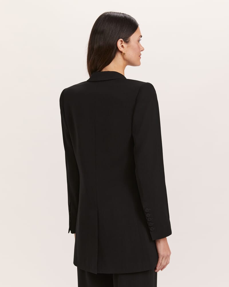 Isabella Longline Blazer in BLACK