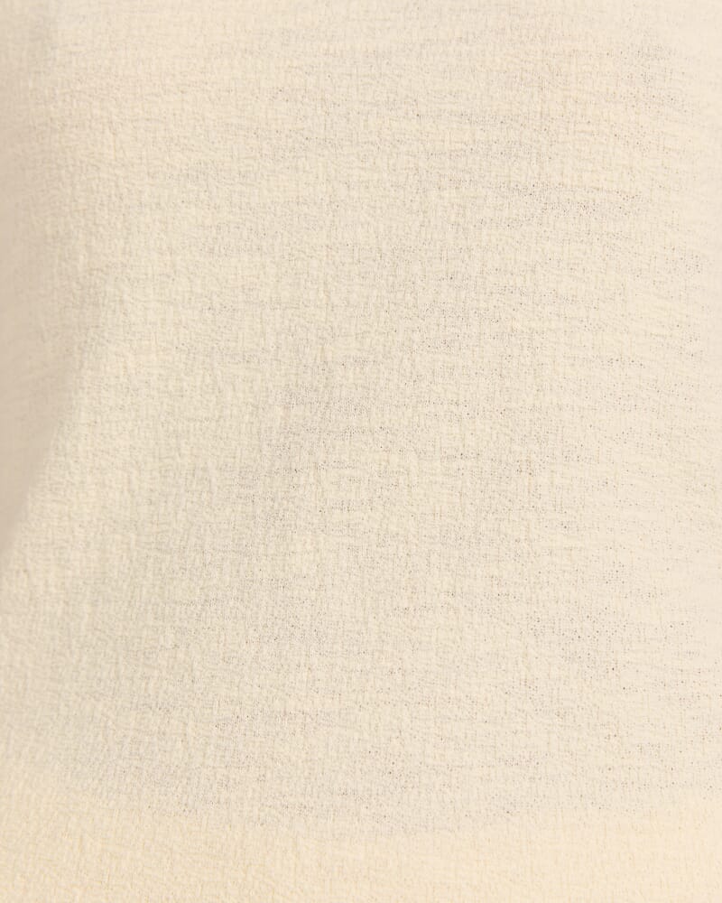 Eva Cotton V Neck Tank in CAMOMILE